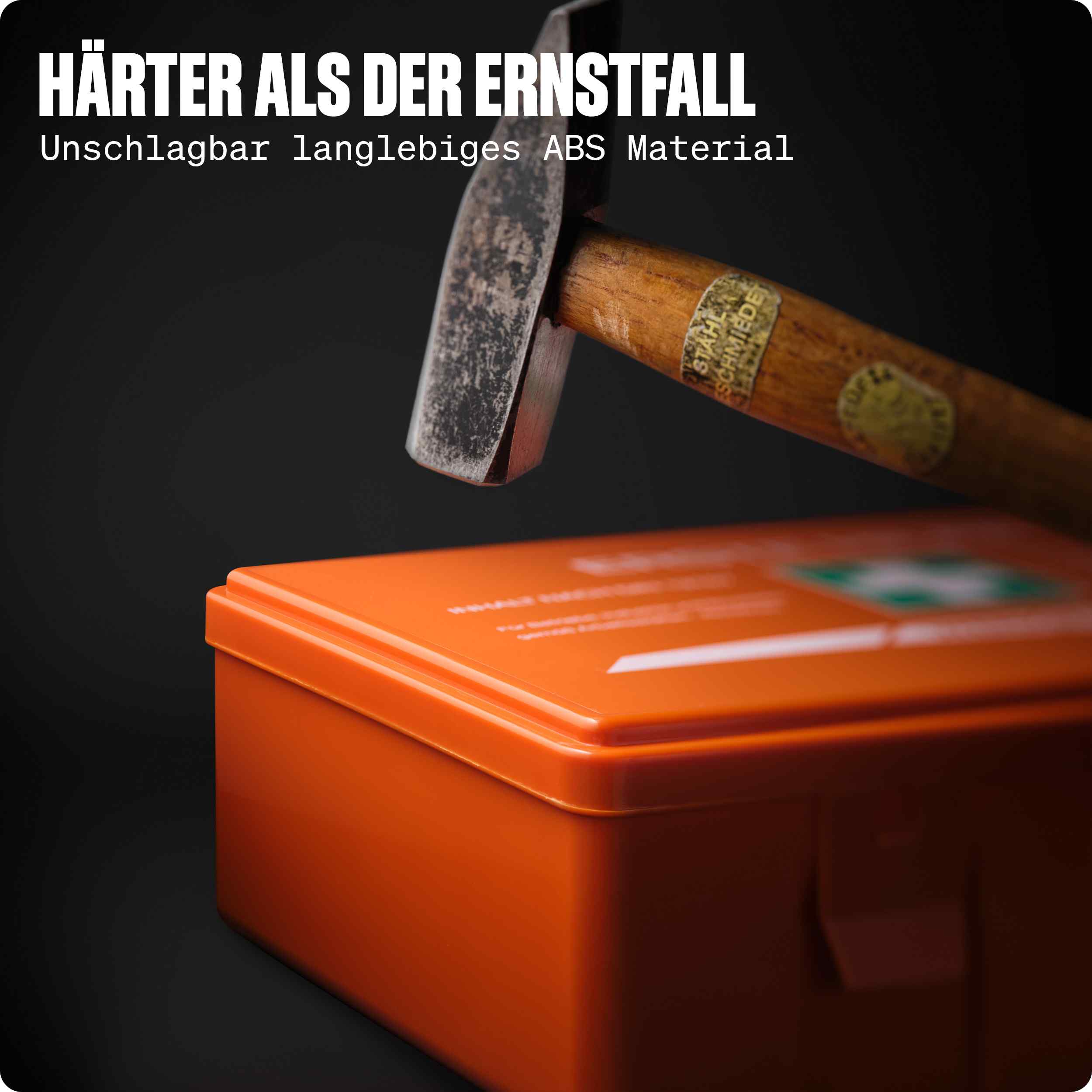 WERKSTEIN Erste Hilfe Verbandskasten DIN 13157 aus robustem ABS-Kunststoff, widerstandsfähiges Gehäuse für den Einsatz im Betrieb