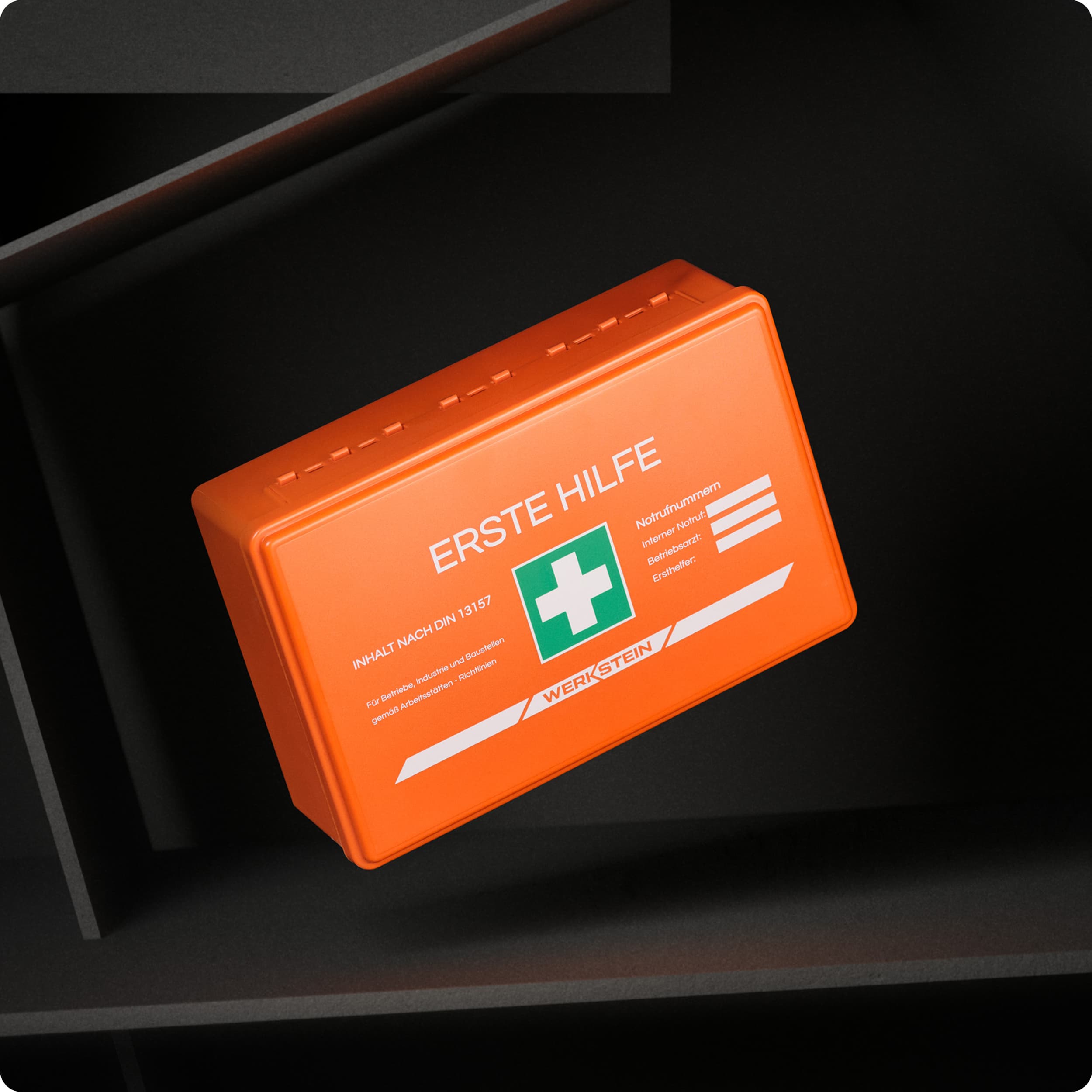 Kompakter  Erste-Hilfe-Verbandskasten DIN 13157:2021