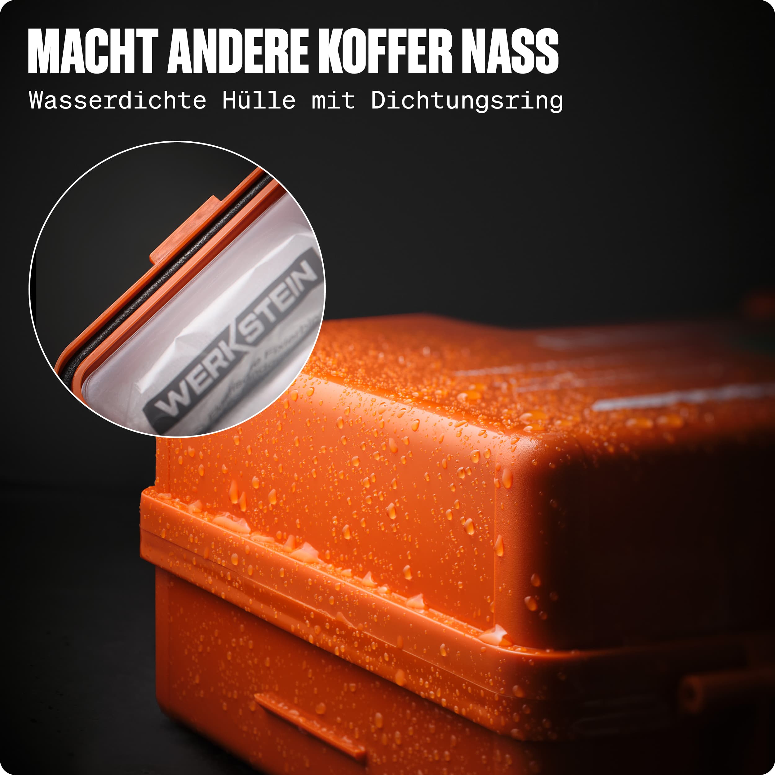 WERKSTEIN Erste-Hilfe-Koffer DIN 13169 mit wasserdichter Hülle und Dichtungsring