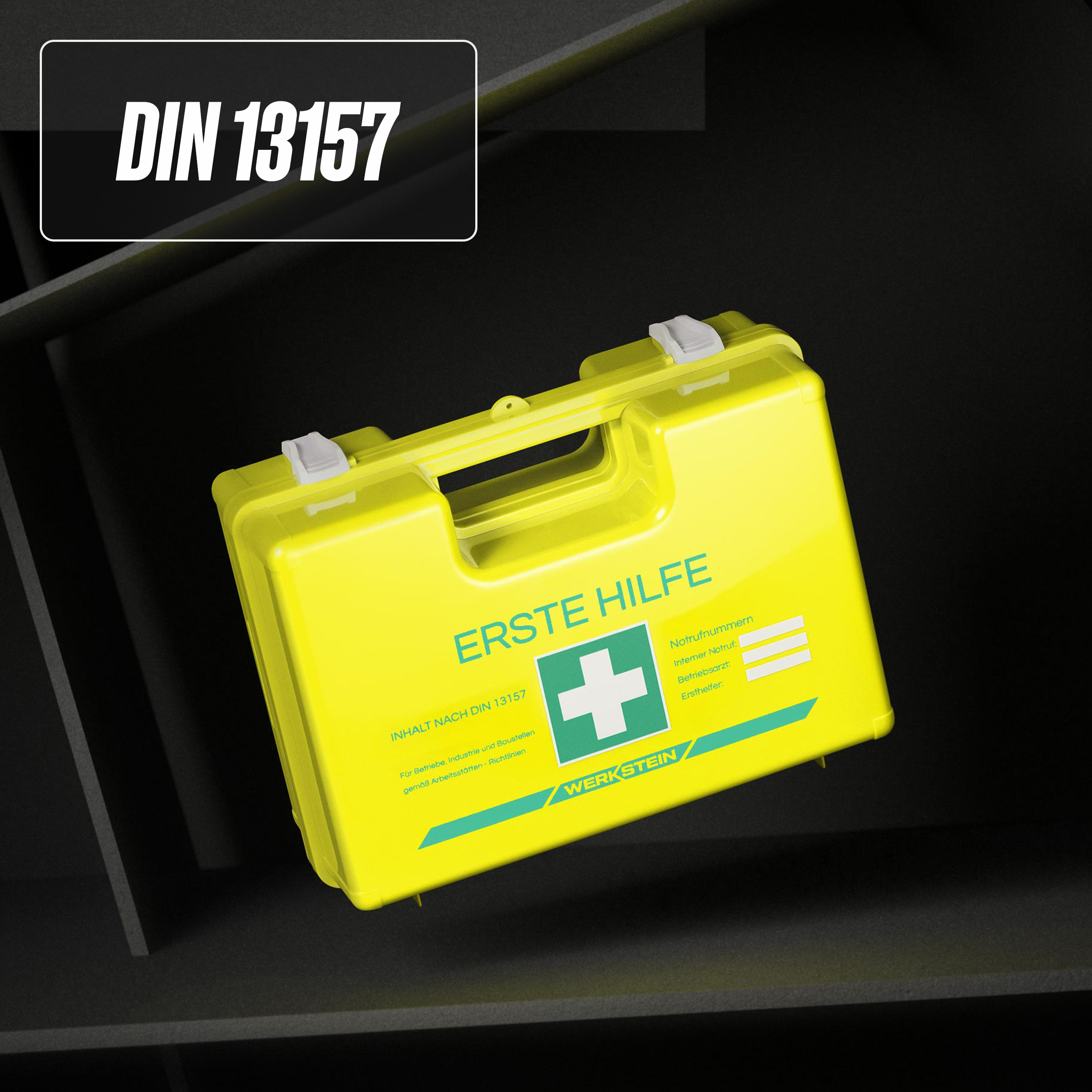 Verbandskasten DIN 13157:2021 – Gelb