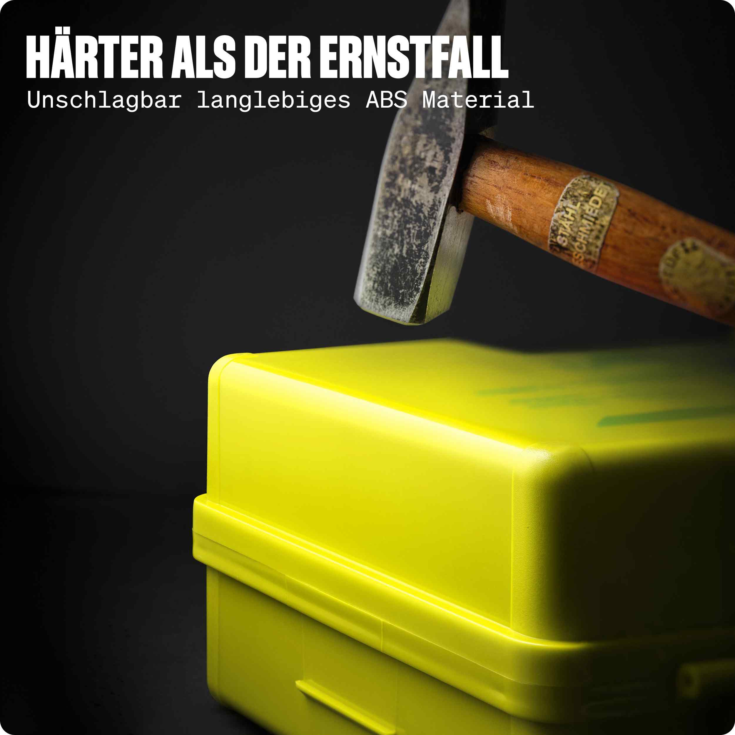 WERKSTEIN Erste Hilfe Verbandskasten DIN 13157 gelb aus ABS-Kunststoff